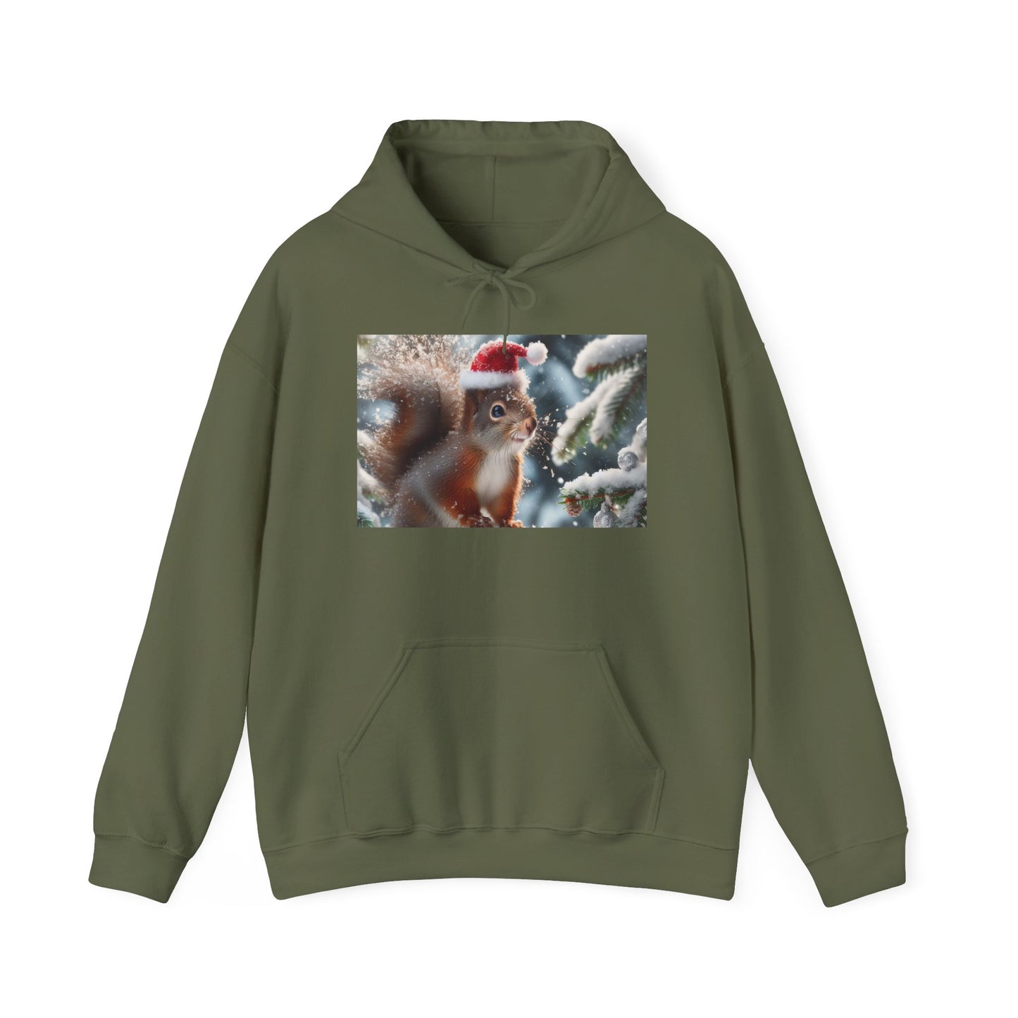 Unisex Heavy Blend™ Hooded Sweatshirt (Santa Squirrel)