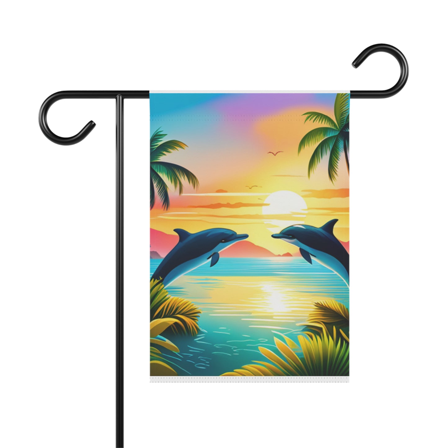 Garden & House Banner (Dolphin Palm Tree)